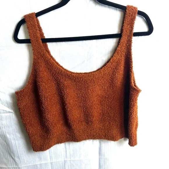 Stars Above Women’s Cozy Yarn Tank Top Brown XL - Picture 3 of 7